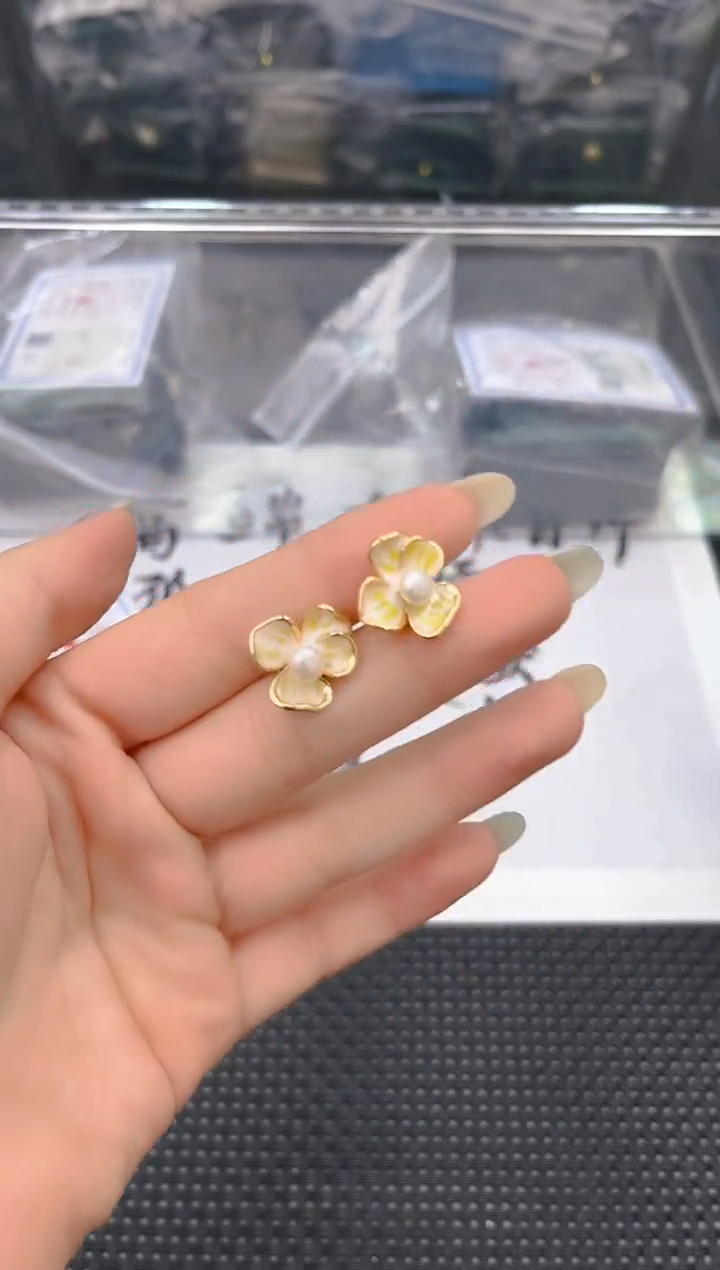 未镶嵌淡水珍珠耳饰ed1082