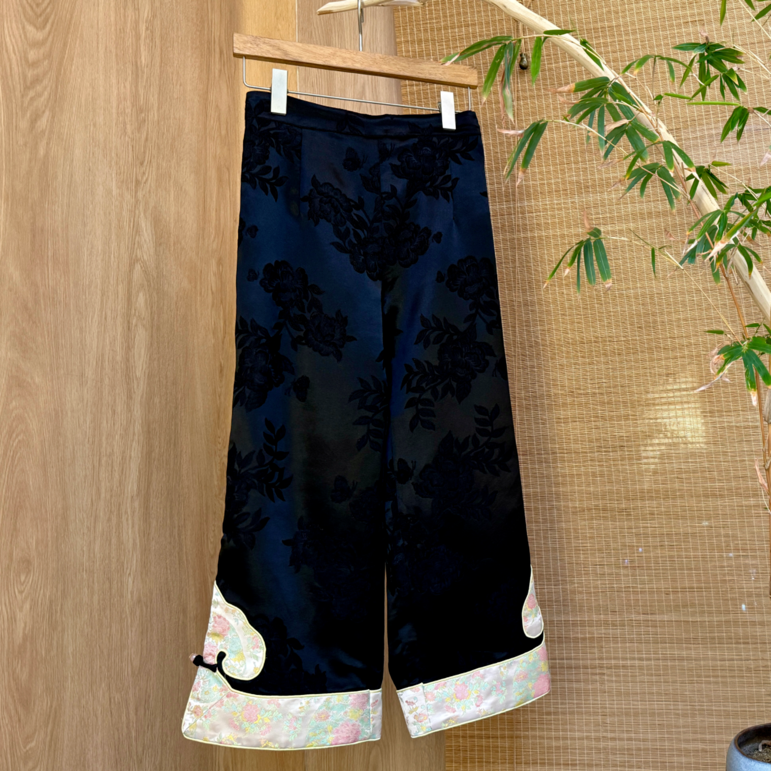 【原创设计、裤】桑蚕丝新中式国风古风复古显瘦