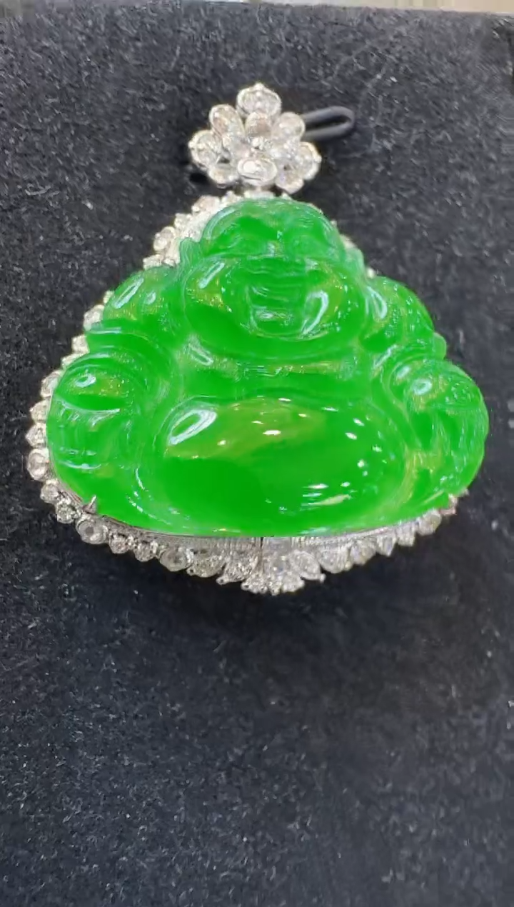 翡翠18K金镶嵌吊坠(不含链)多样性团购发一件