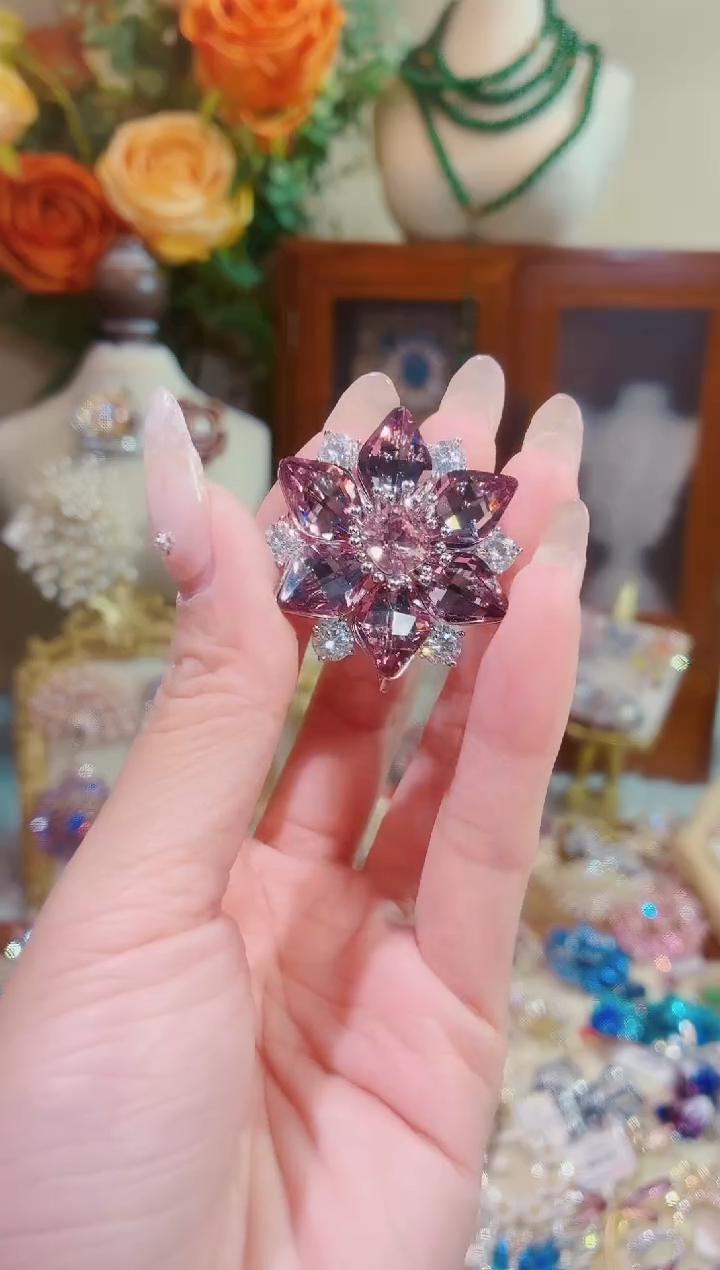 合成立方氧化锆铜合金闪耀紫雪花