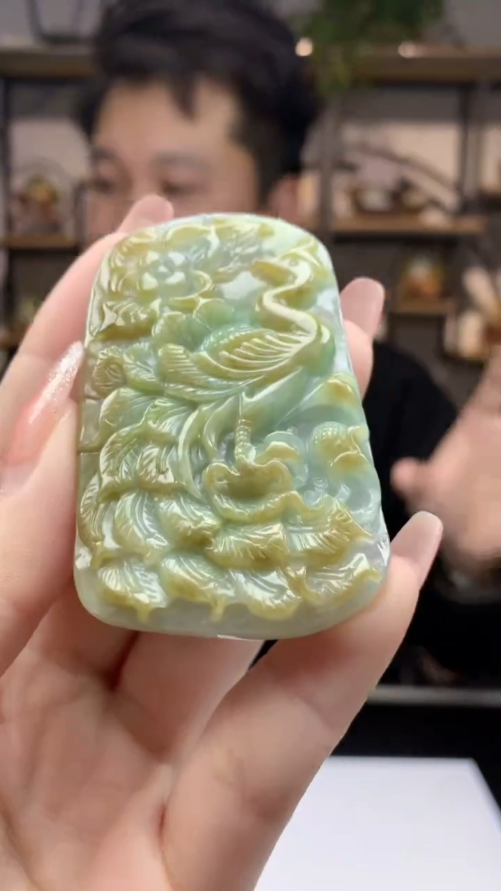 【闪购商品】定制翡翠未镶嵌1063ry-毛货挂件17