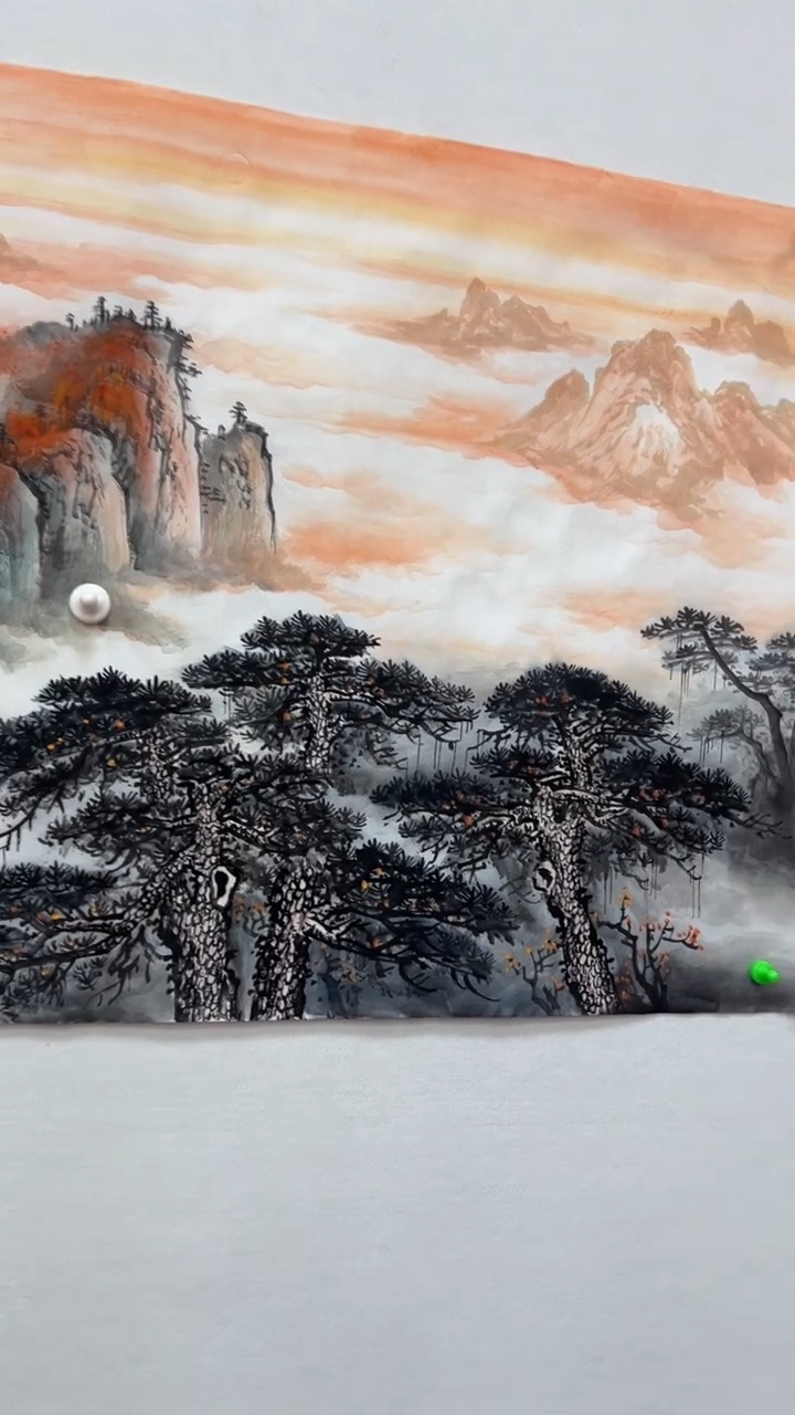 【闪购商品】国画史维钢老师亲笔手绘山水人家