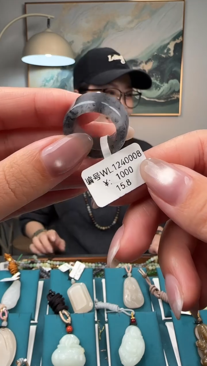 颈饰未镶嵌和田玉戒圈 WL 15.8