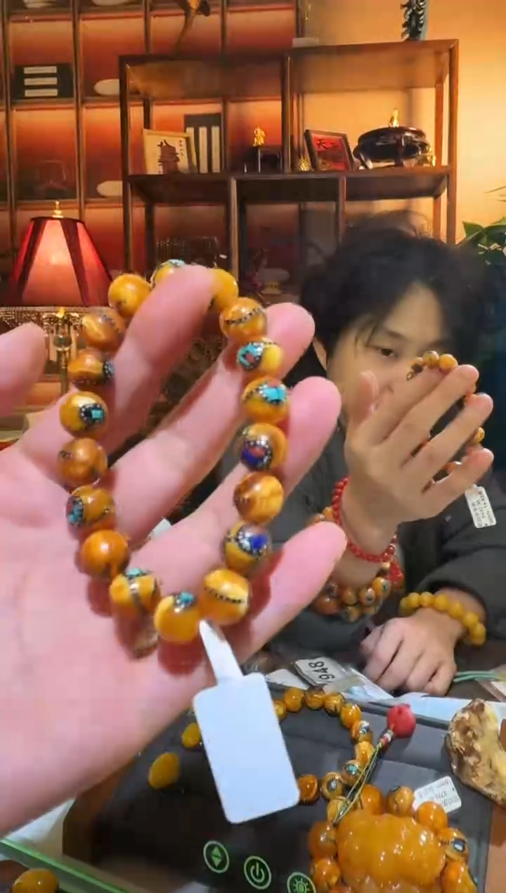 蜜蜡颈饰未镶嵌3579天然蜜蜡珠宝奇石