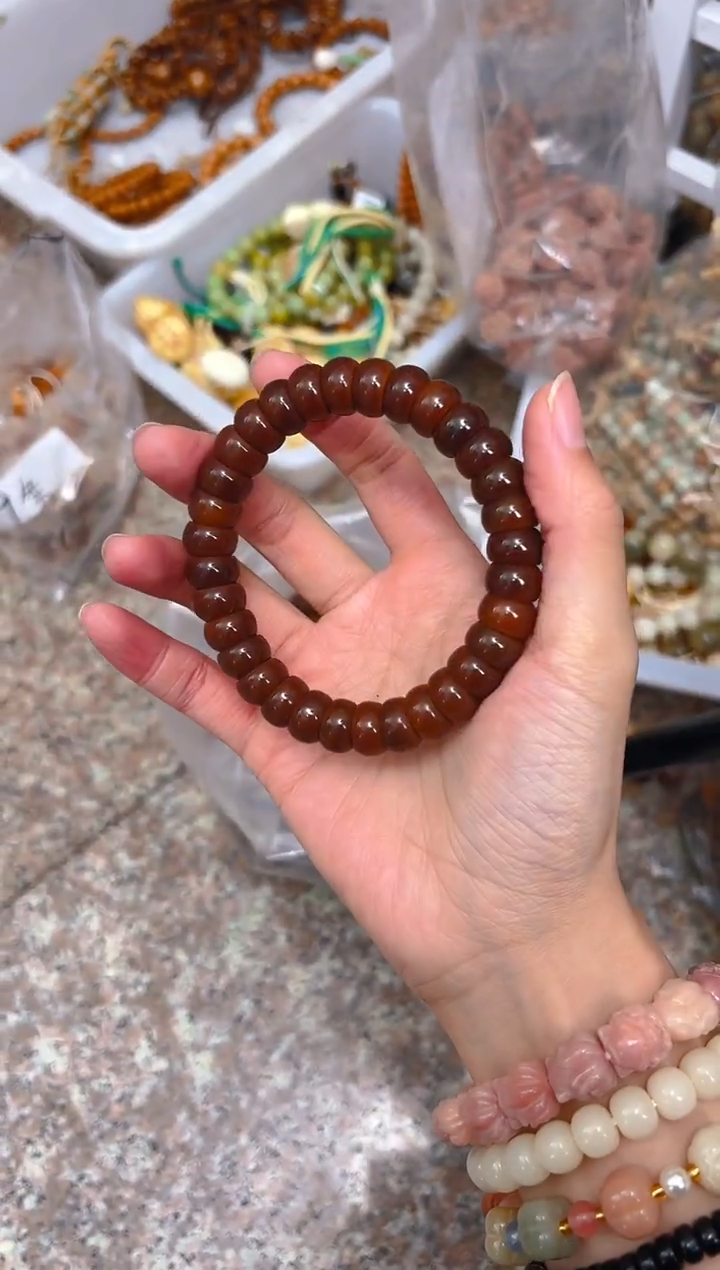 吊坠菩提根/象牙果深色碗肠单圈
