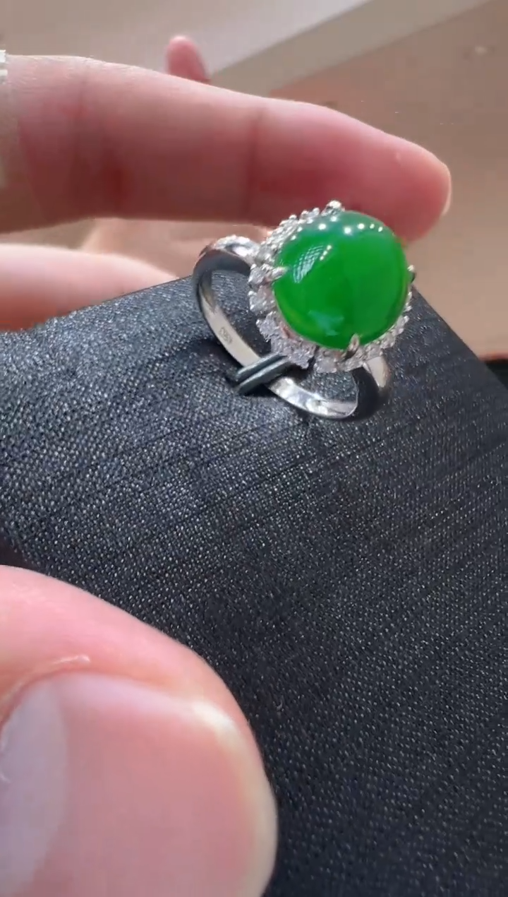 【闪购商品】翡翠戒指18K金镶嵌