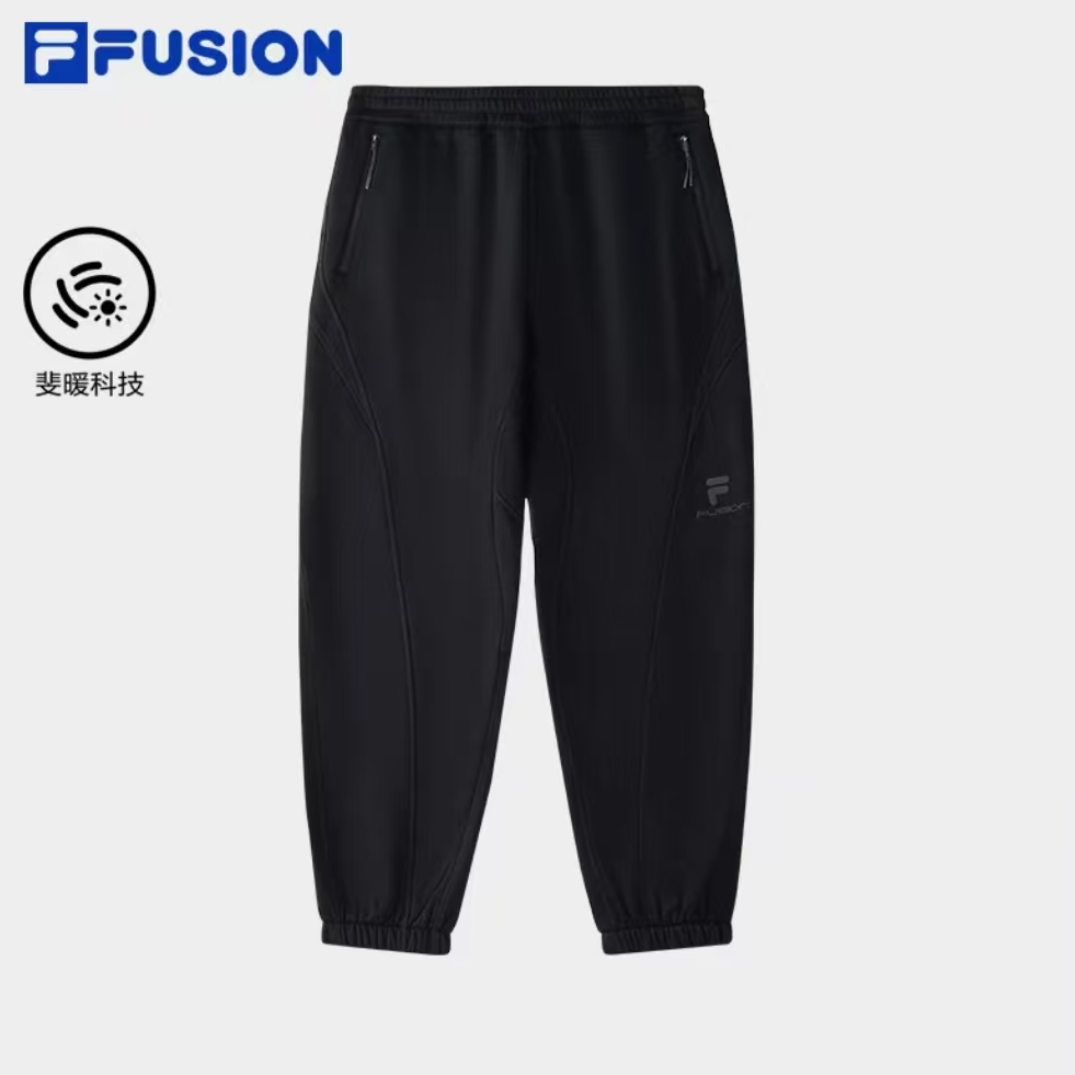 【加绒束脚卫裤】 FUSION斐乐冬季针织长裤时尚情侣款T11M441606F