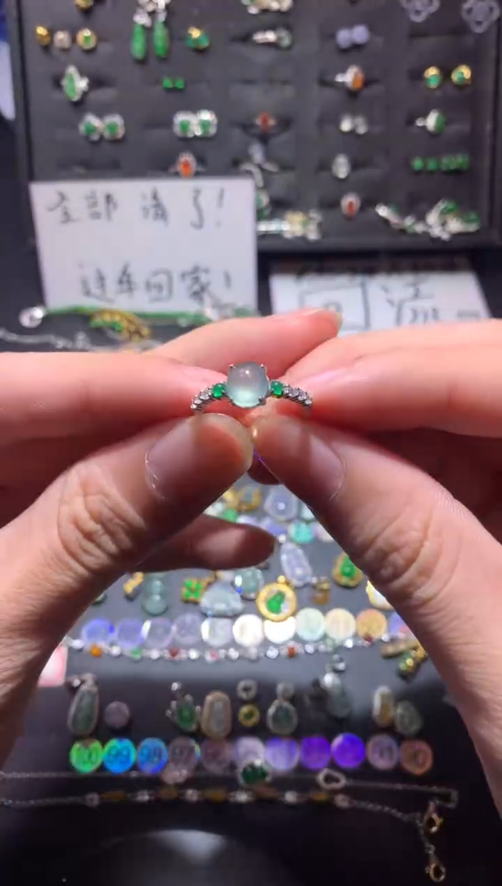 吊坠(不含链)银S925镶嵌翡翠朝****周1