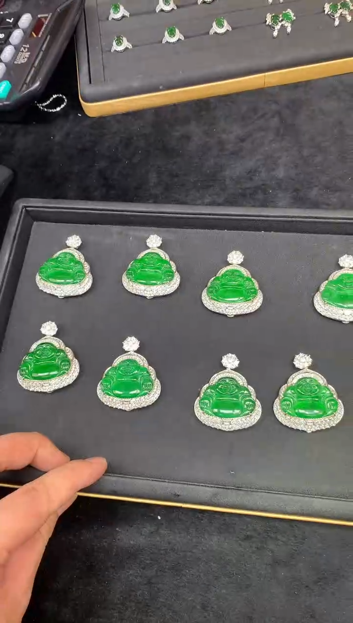 翡翠银S925镶嵌颈饰7009912/xy/多样性发/一件