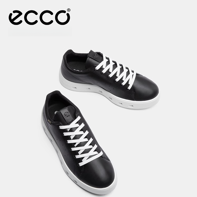 ECCO爱步【街头720】女鞋小白鞋新款百搭厚底板鞋真皮休闲鞋 209763