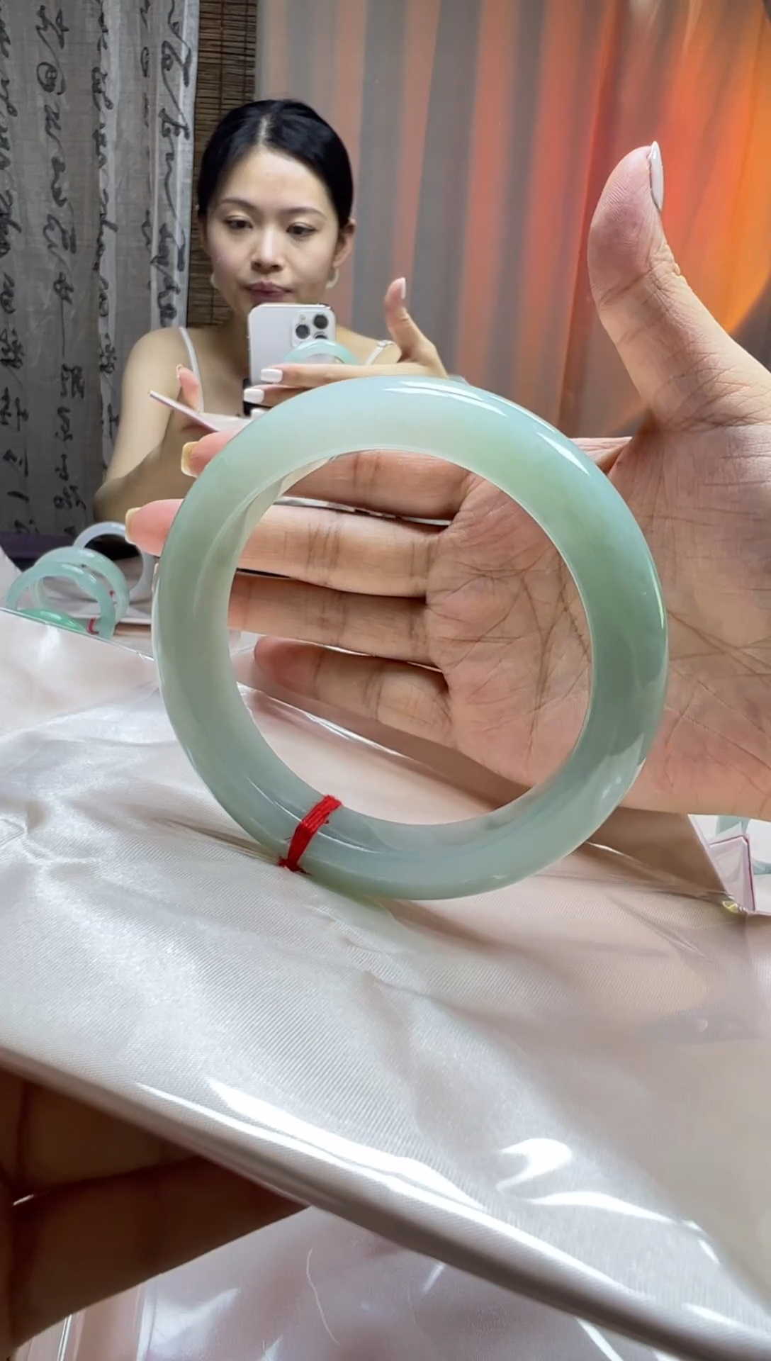 未镶嵌手镯翡翠59圈  正圈