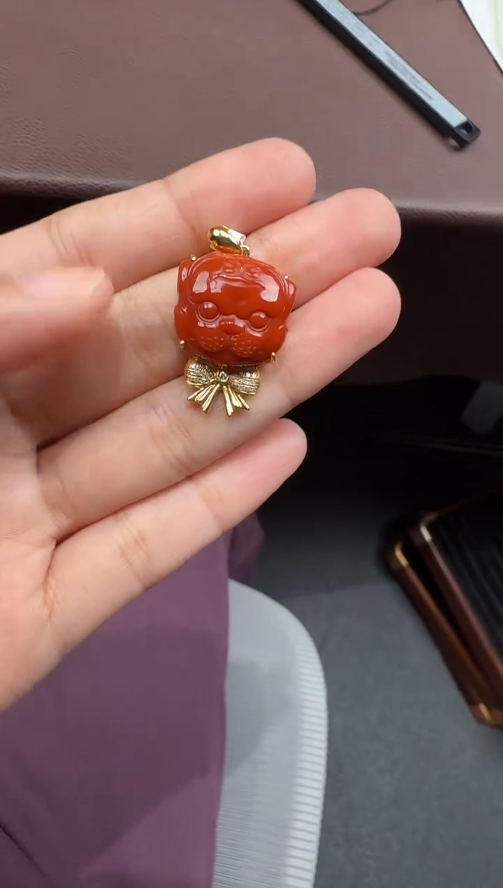 颈饰18K金镶嵌南红玛瑙83-541-12.2多样性拍一发一