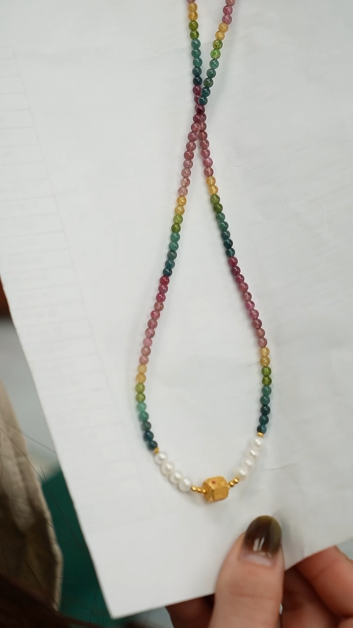 【闪购商品】碧玺项链银S925镶嵌项链