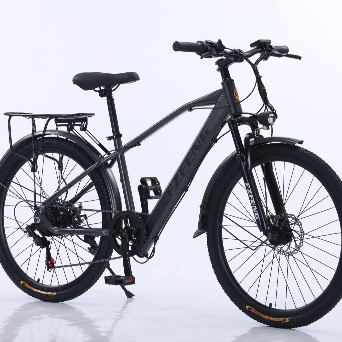 新款26寸高碳钢变速助力碟刹减震男女通用款山地自行车代步