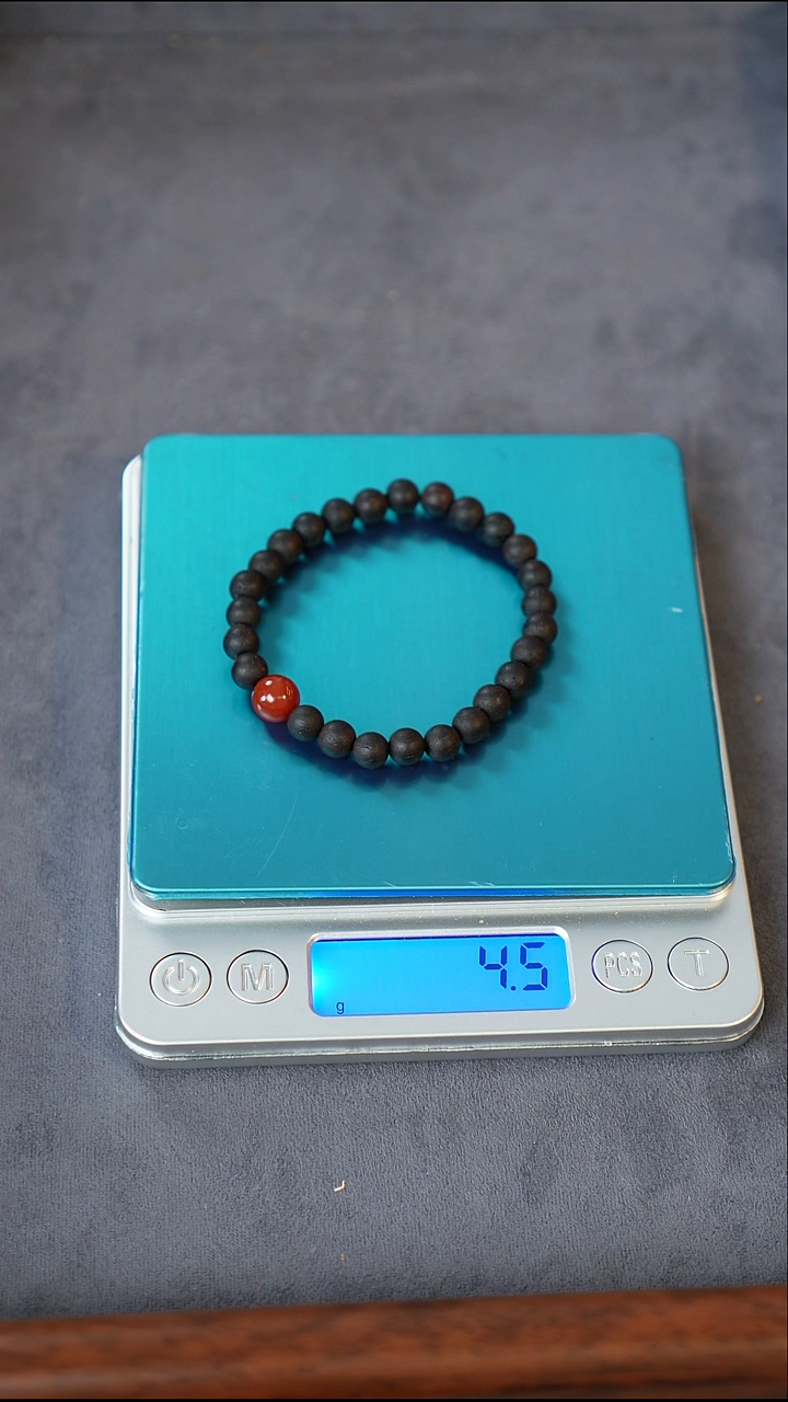 降真香手串/手链?****?海南三宝降真香卡6圆珠单圈diy款