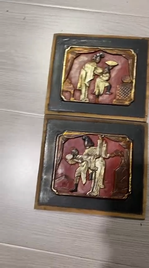 【闪购商品】香榧木一对孤品木雕100