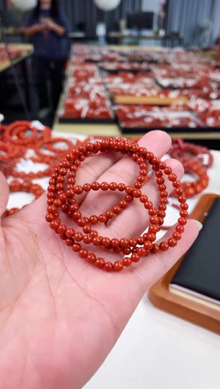 【闪购商品】南红玛瑙瓦西多圈4+未镶嵌一个/条