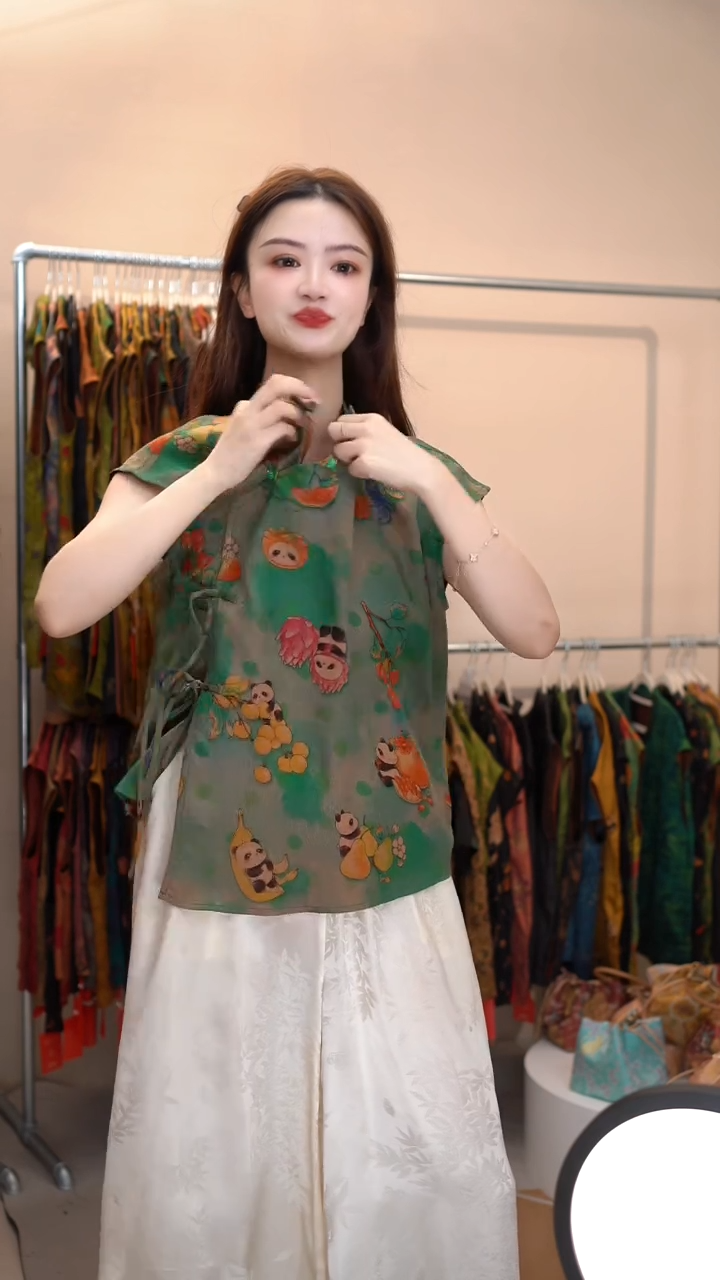 清仓不退不换默认微瑕香云纱茶服