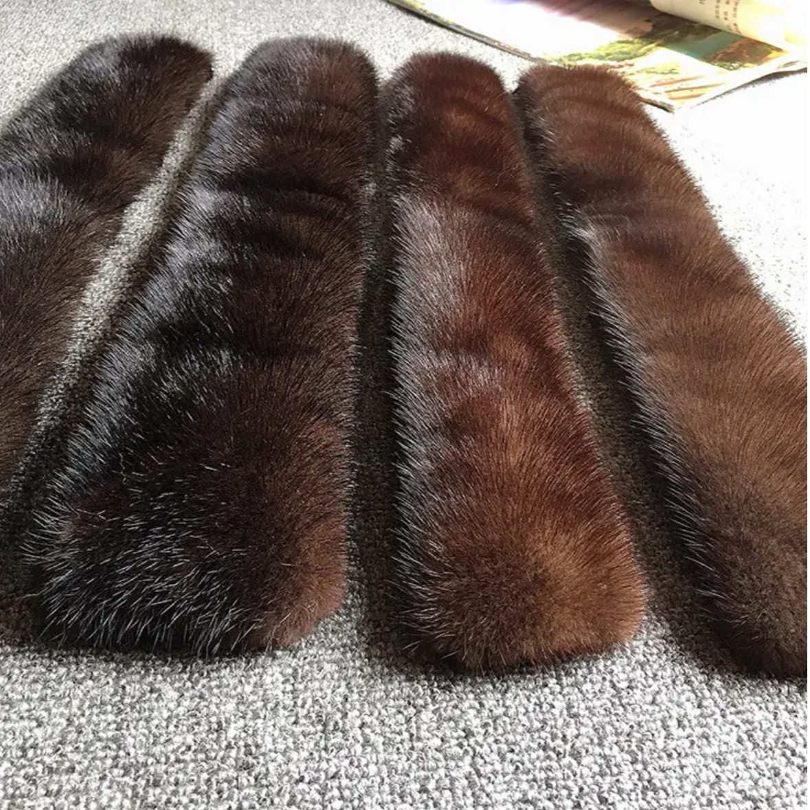 进口水貂休闲商务纯色立领大毛领毛皮草皮草爸爸秋冬季黑色保暖