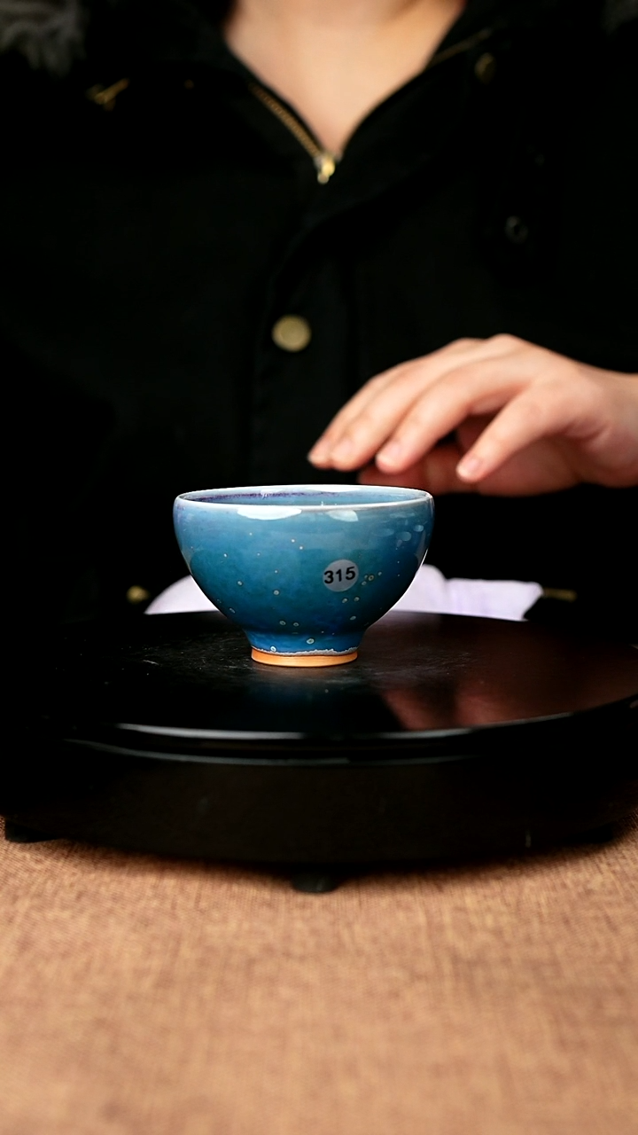 【闪购商品】315#一级品原矿钧瓷炉钧釉鸡心杯