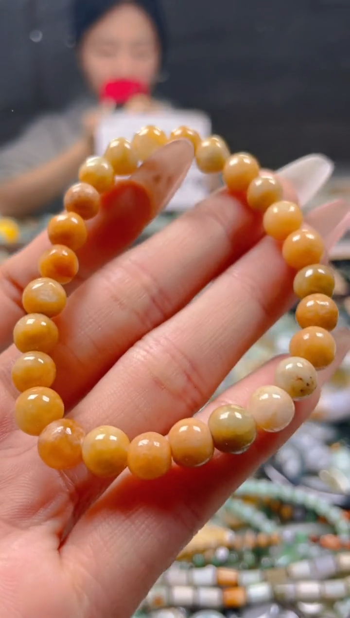 【闪购商品】翡翠颈饰未镶嵌7-8MM/B/翡翠A货一图一物