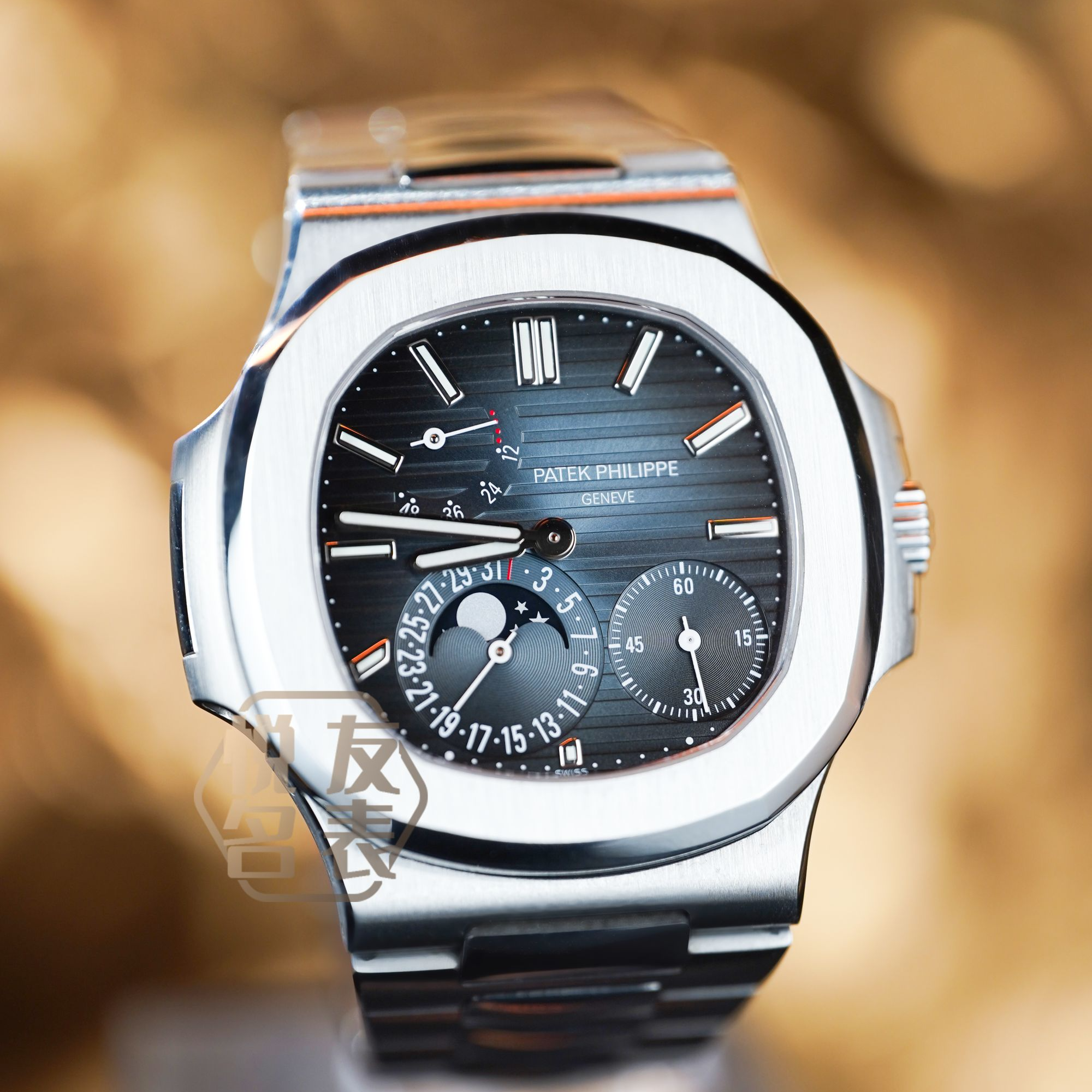 99新 Patek Philippe/百达翡丽 全套新卡鹦鹉螺5712/1A钢带