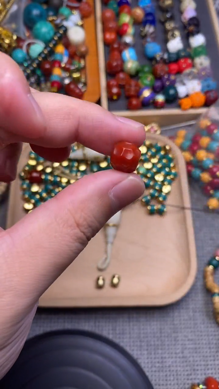 未镶嵌配饰南红玛瑙无相卡10mm 单个发