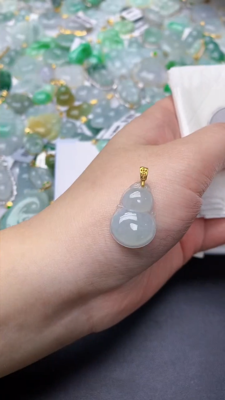 颈饰银S925镶嵌翡翠天然缅甸A货百元以上9元证书费自理