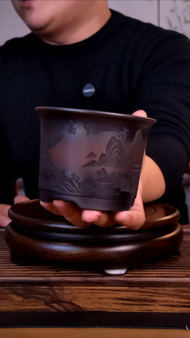 紫砂花盆紫砂花盆-内口10-8