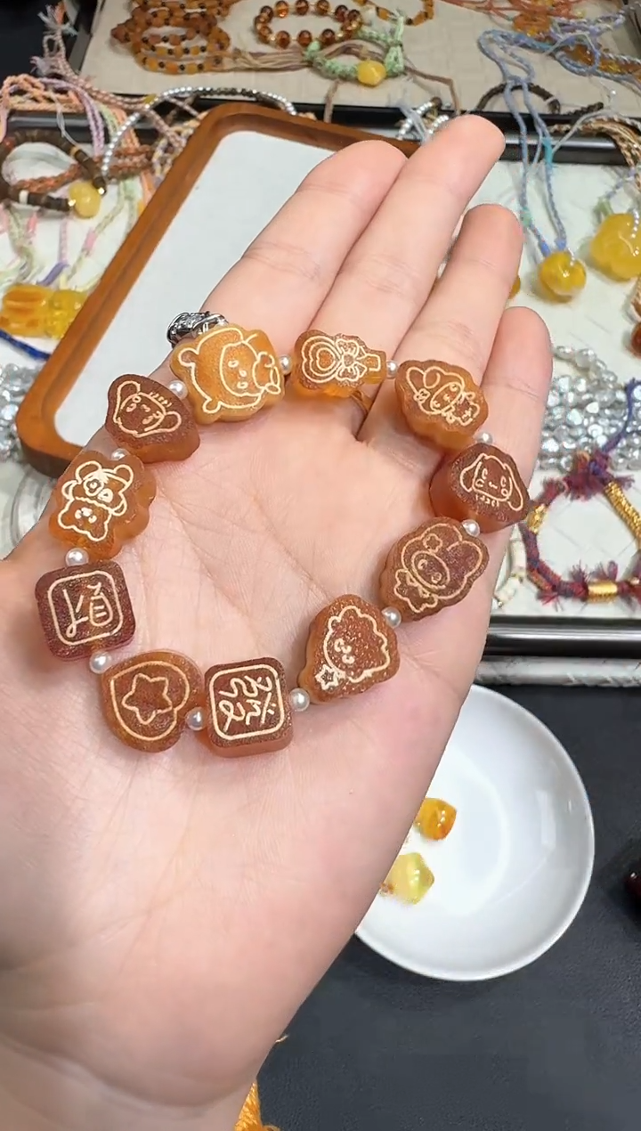 【闪购商品】未镶嵌蜜蜡手串X0318-1195-134