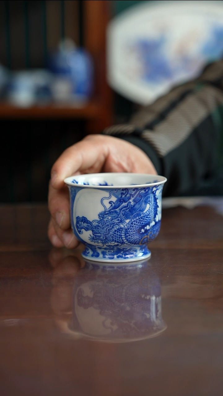 自成堂柴窑青花釉里红