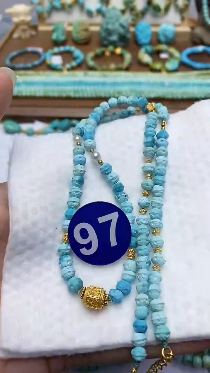 【闪购商品】绿松石项链银S925镶嵌97