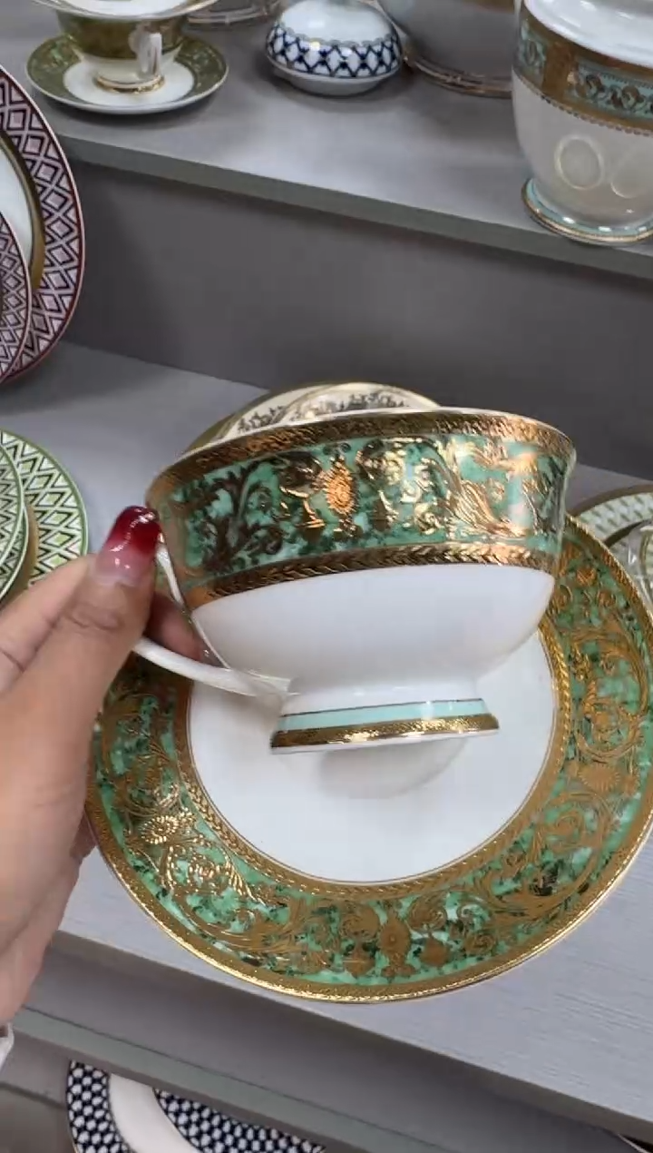 【闪购商品】瓷片2杯2碟  福利价  福利价