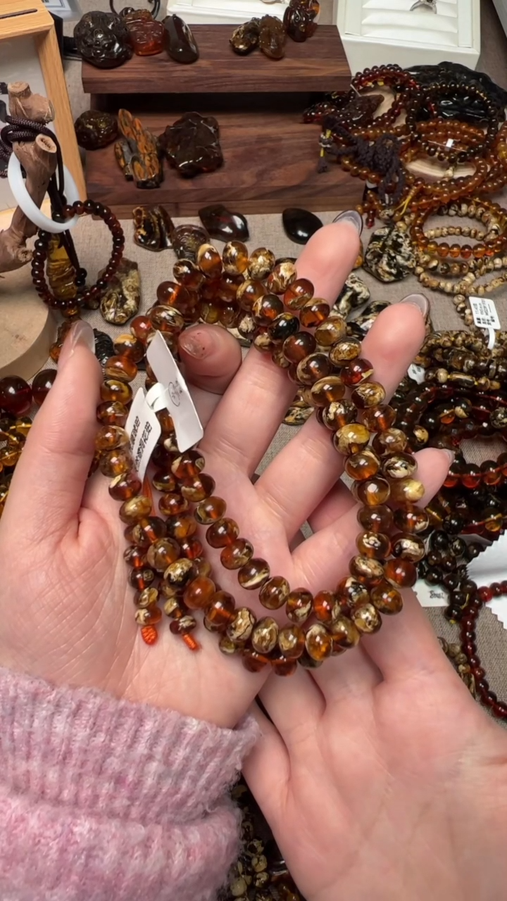 【闪购商品】琥珀手串未镶嵌抚顺琥珀
