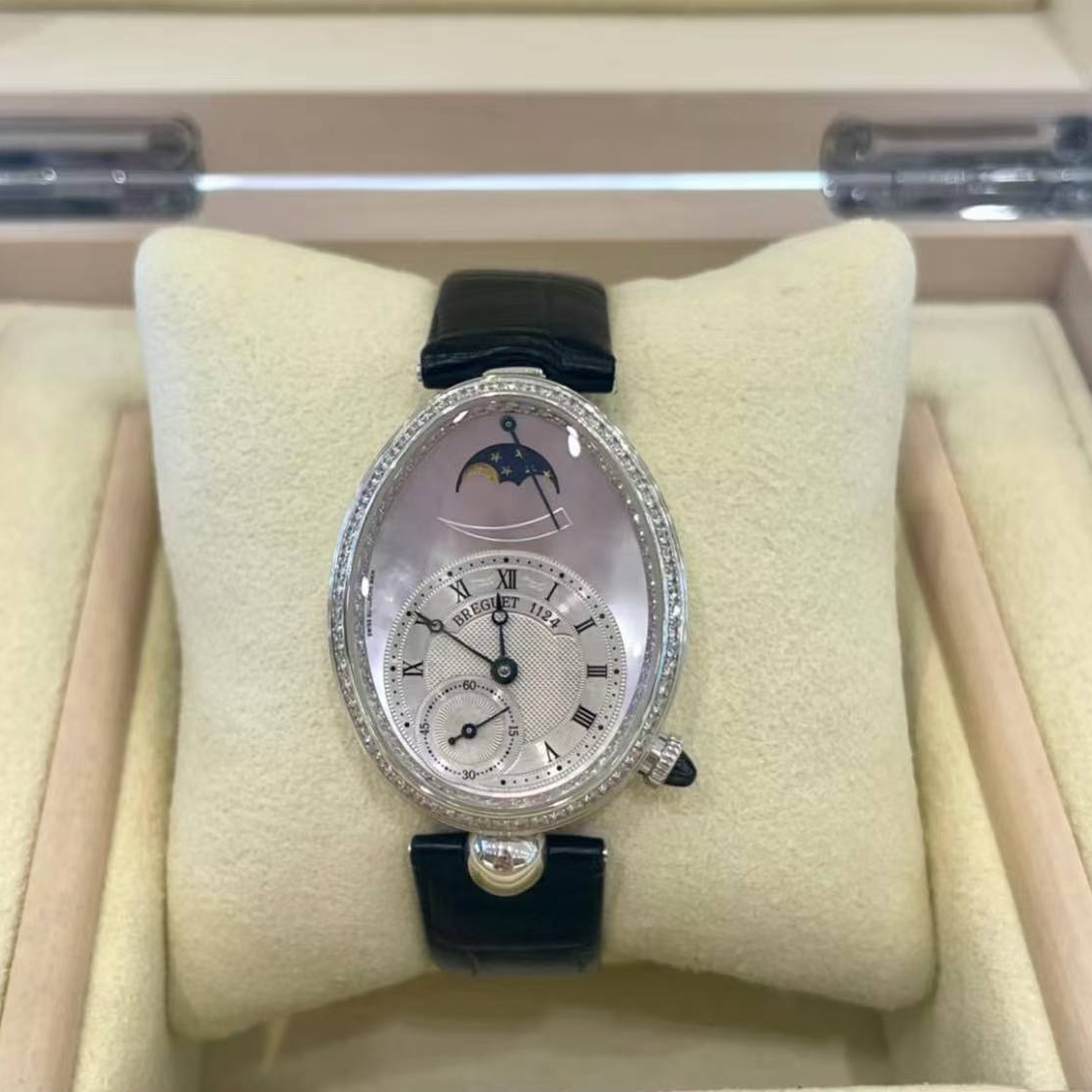 99新 BREGUET/宝玑 那不勒斯皇后系列 18K白金机械手表  36.5mm