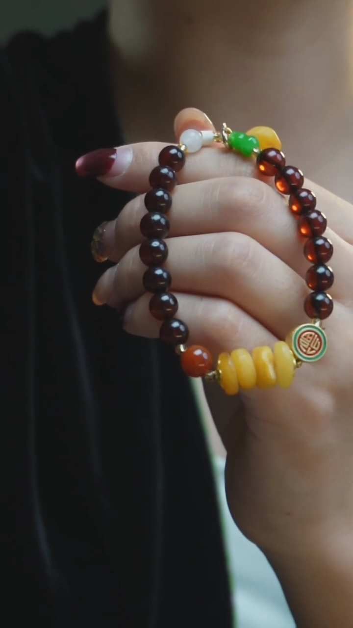 【闪购商品】琥珀裸石未镶嵌P9单圈