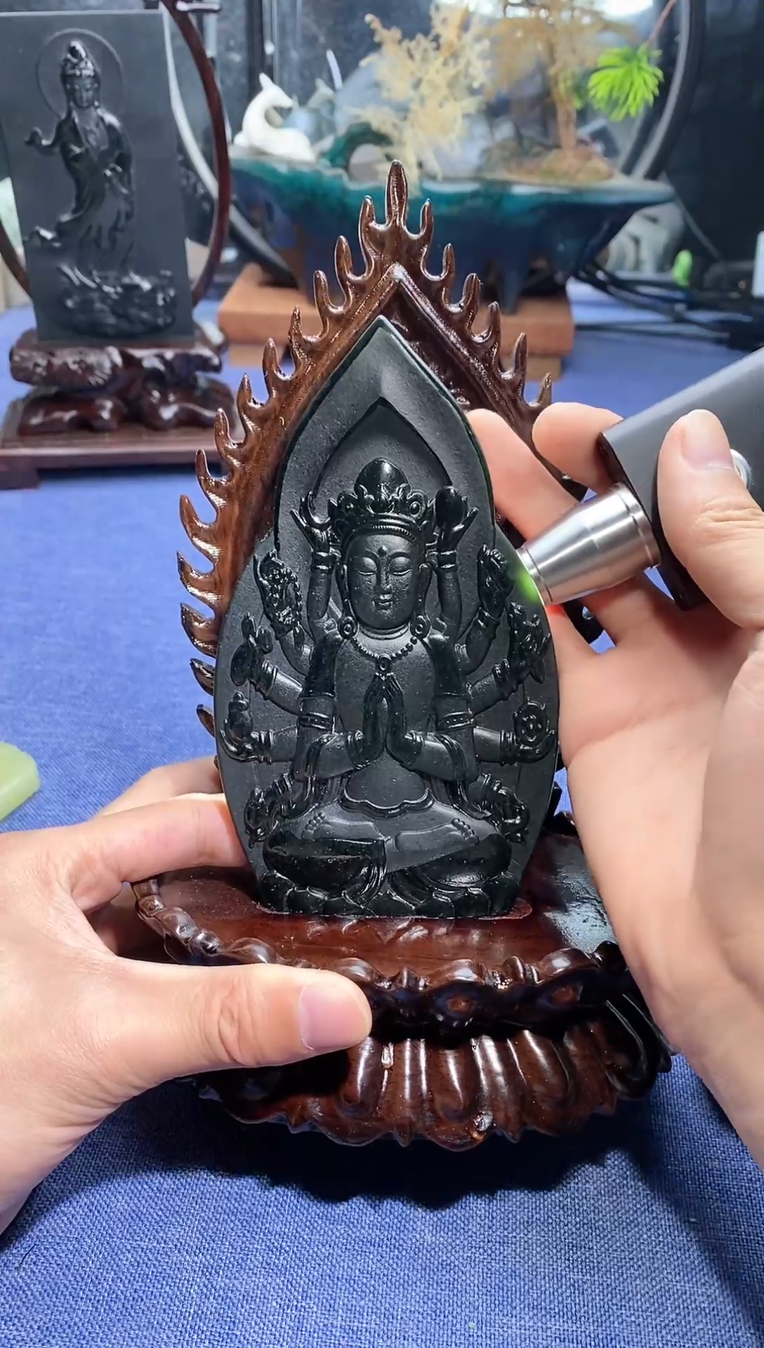 【闪购商品】和田玉摆件未镶嵌千手观音摆件