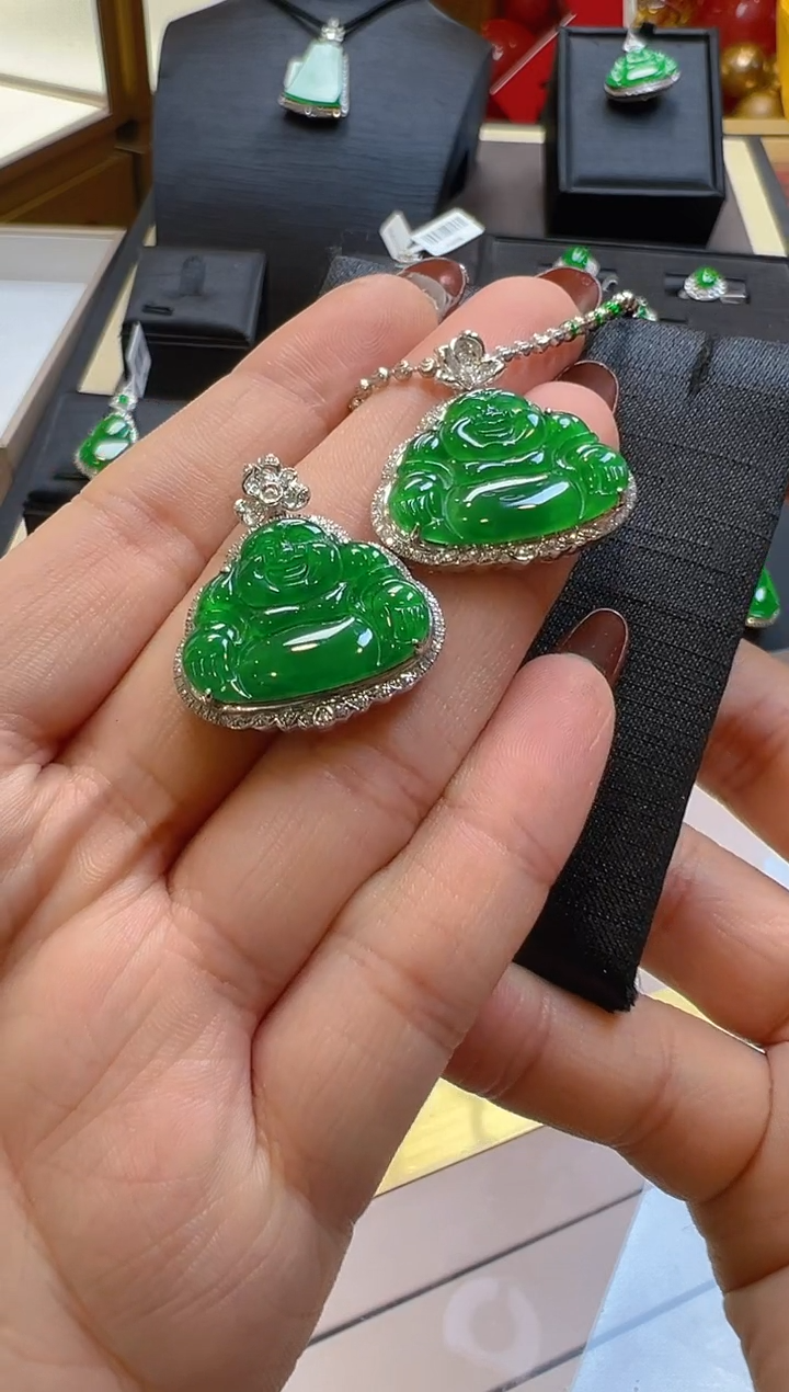 【闪购商品】翡翠吊坠(不含链)18K金镶嵌多样性团购发一件不挑不选