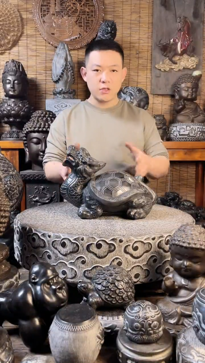 【闪购商品】33龙龟天然青石雕刻