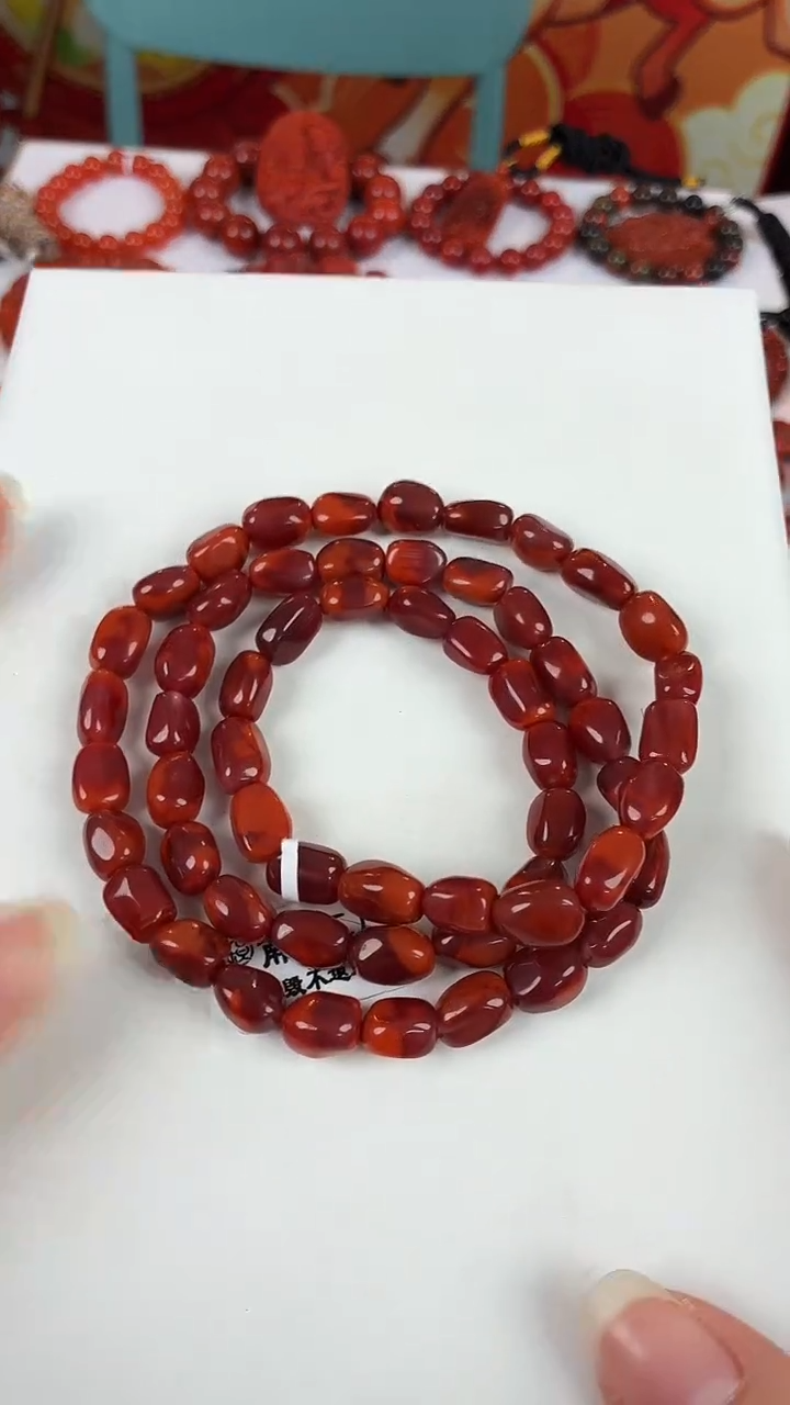 未镶嵌瓦西随型多圈南红玛瑙（多样式发其一）