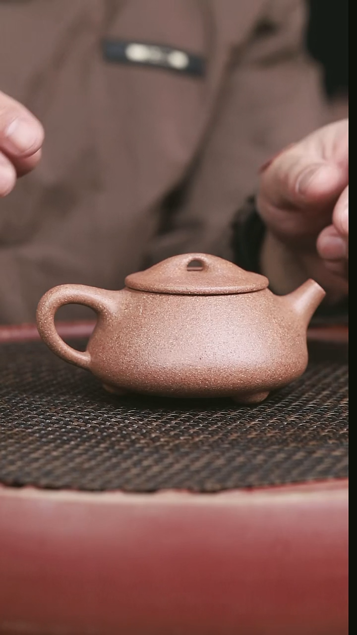 茶壶紫砂桃花泥景州石瓢185CC