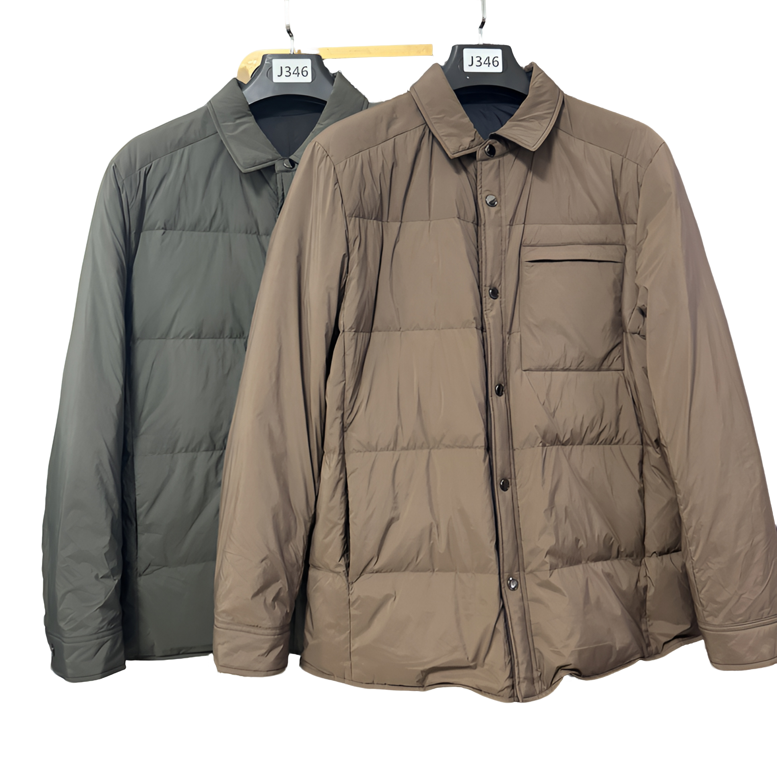 J346【奥德C】 2025冬季新款鹅绒羽绒服#7117军绿/咖色