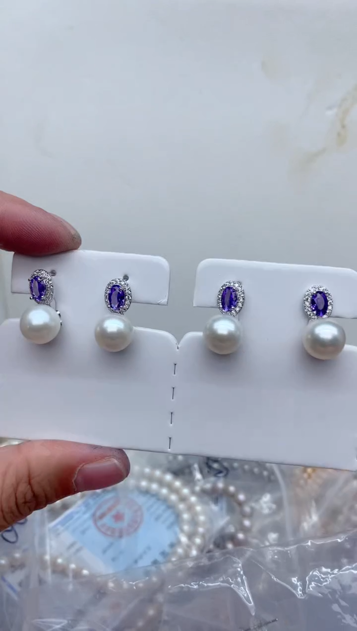 未镶嵌耳饰淡水珍珠多样性发其一，非无暇