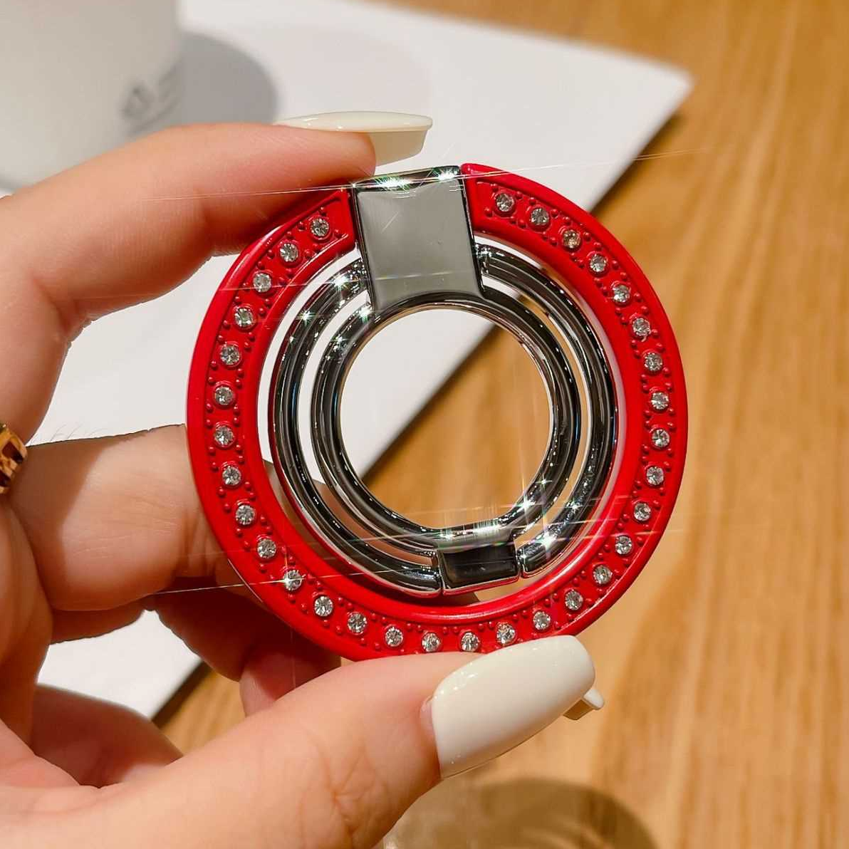 磁吸指环闪钻支架扣多功能手机懒人神器支架可拆卸适用苹果华为  