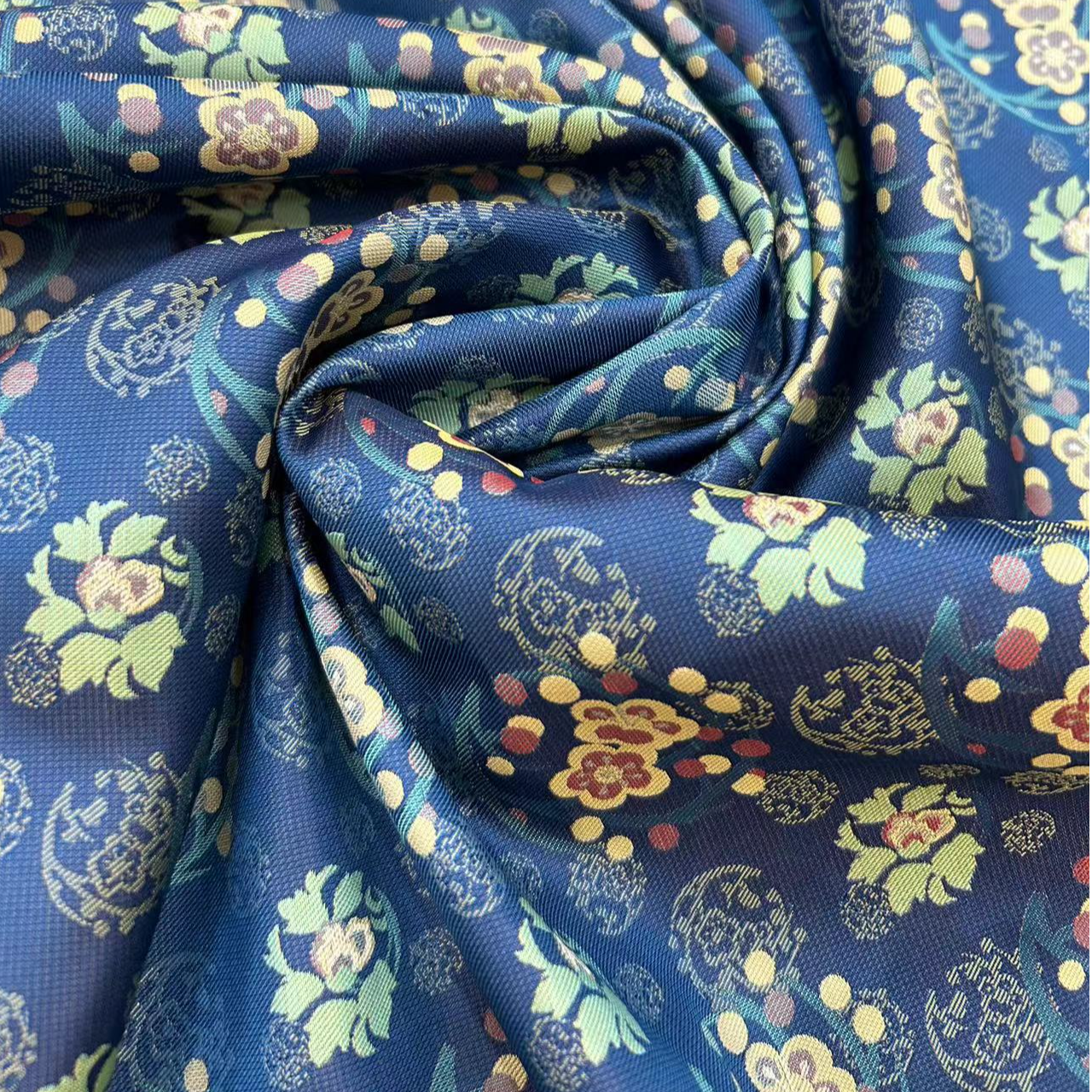 【张和才蜀锦】报春梅花锦新中式国风桑蚕丝蜀锦面料 0.7m起拍