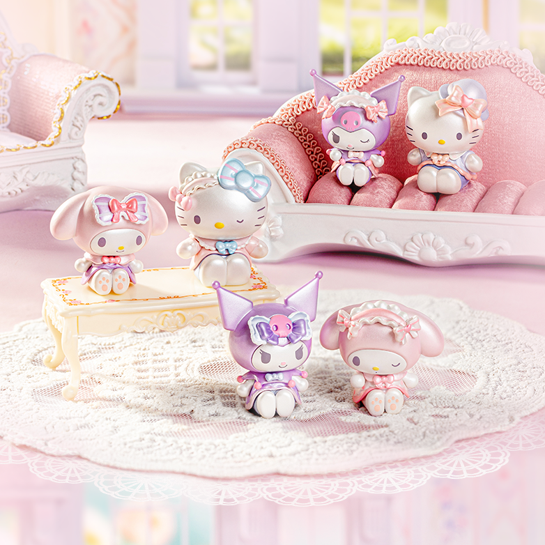 三丽鸥甜蕾少女萌趣豆盲盒HelloKitty萌粒库洛米摆件美乐蒂礼物女