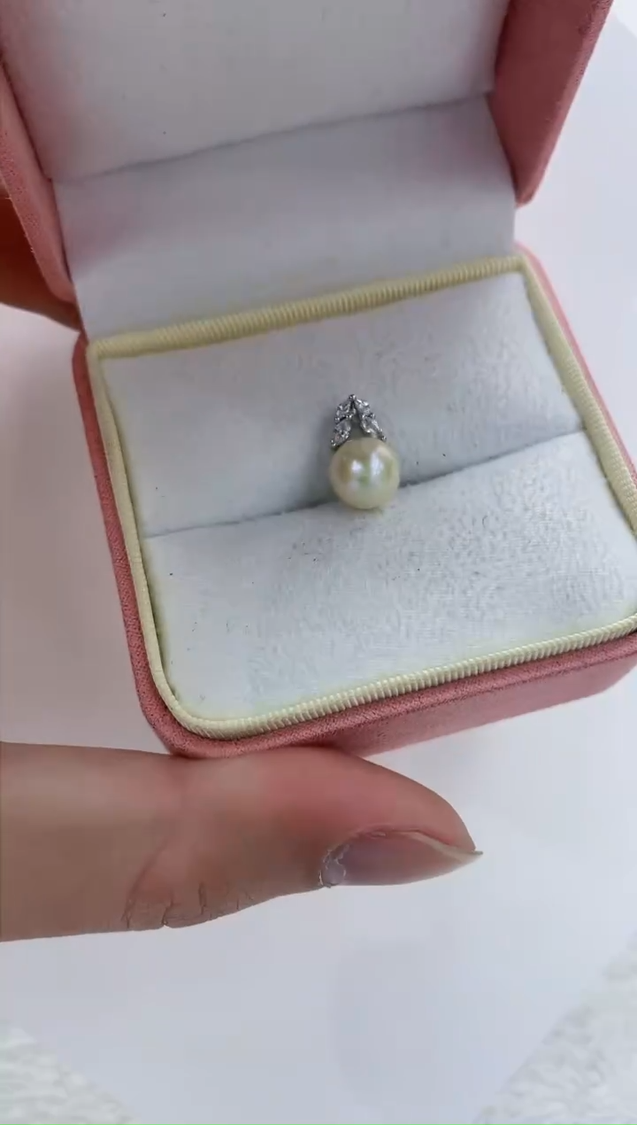 【闪购商品】海水珍珠吊坠(不含链)银S925镶嵌海水珍珠吊坠