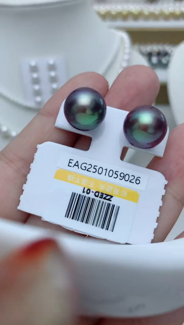 【闪购商品】淡水珍珠耳饰18K金镶嵌w58