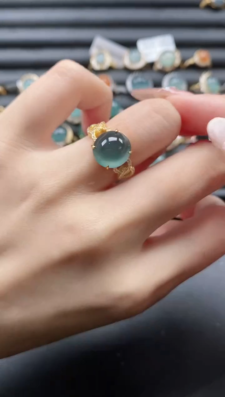 【闪购商品】翡翠戒指银S925镶嵌1111