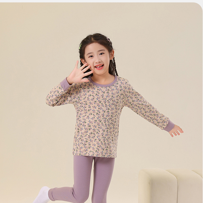 卡通风保暖女春秋森系秋衣裤秋冬秋衣家居服